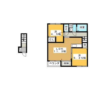 チェリーハウスII【2階】の間取り