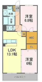 ジーエスガーデン【3階】の間取り