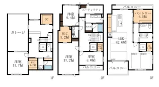 (仮称)四ツ谷若葉計画の間取り