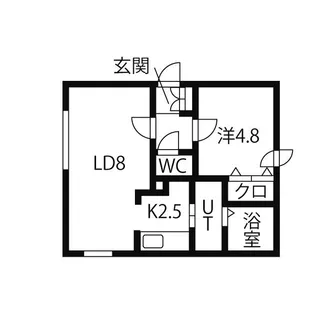 北海道札幌市西区琴似三条3【マンション】の間取り