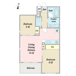 リヴリス池袋【4階】の間取り