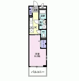 ライジングサン雅【2階】の間取り