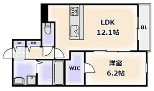 帝塚山レジデンス楓【1階】の間取り