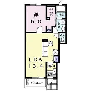 クラベール壱番館【1階】の間取り