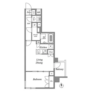 ザ・レジデンス神楽坂II【5階】の間取り