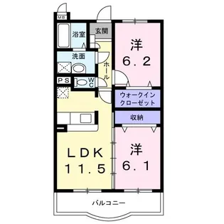 グラシオッソブローテ【2階】の間取り