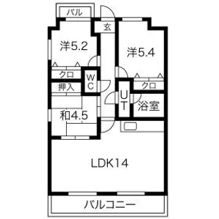 カサグランデ壱番館【2階】の間取り