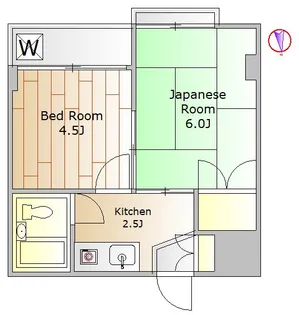 カーサ戸越公園【2階】の間取り