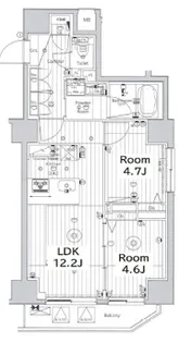 東京都台東区東上野6【マンション】の間取り