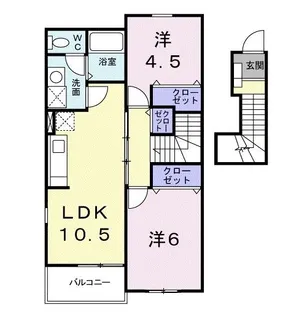 三重県三重郡川越町大字豊田一色【アパート】の間取り