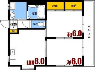 広島県安芸郡海田町昭和町【アパート】の間取り