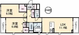 W&B(ダブル アンド ビー)【3階】の間取り