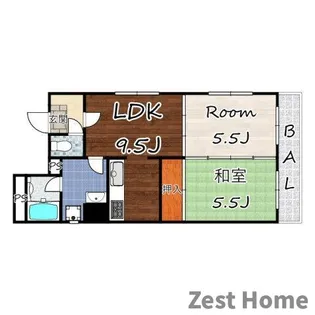 ハウゼ七松【4階】の間取り