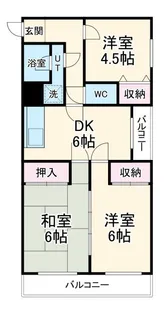 カーサ水海道【5階】の間取り