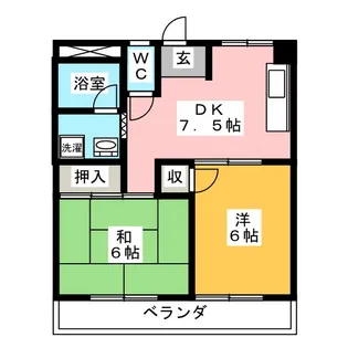 アビタシオン新瑞【1階】の間取り