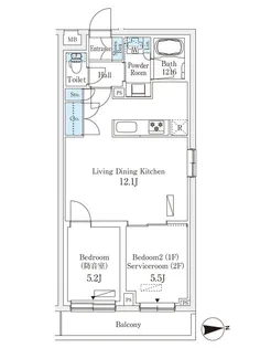 プラネソシエプラス桜台【1階】の間取り
