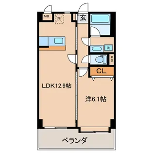 福岡県福岡市西区横浜2【マンション】の間取り