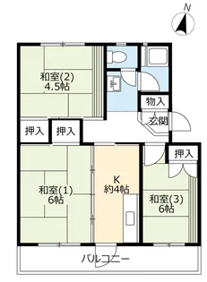 UR大久保東第三【5階】の間取り