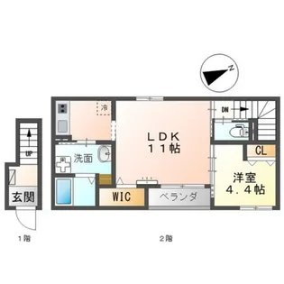 フリードハイム【2階】の間取り