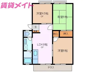 シャンポールAK【1階】の間取り