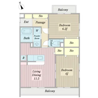 Elianto Citta II【2階】の間取り