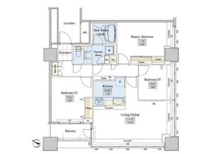 レジディアタワー上池袋(タワー棟)【4階】の間取り