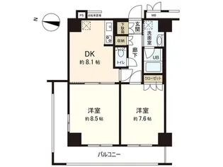 レジデンス仙台駅東【12階】の間取り