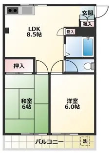 ベルヴィハウス【1階】の間取り