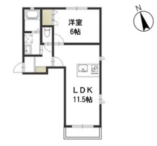 ラ・セーヌ福成A【2階】の間取り