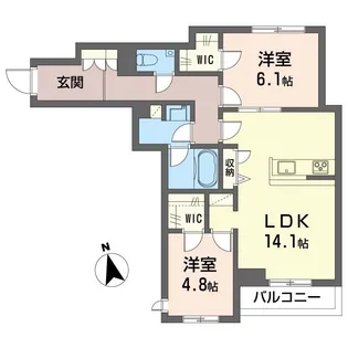 ピン シャン【3階】の間取り