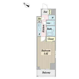 プロシード新横浜【5階】の間取り