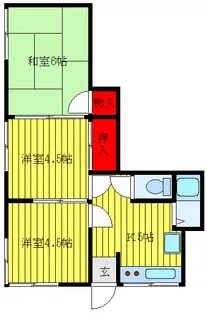 野口荘【1階】の間取り