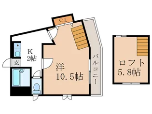 ソルフェージュ桂【4階】の間取り