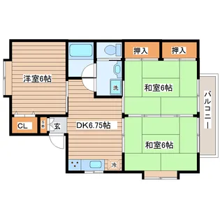 ベラカーサII【1階】の間取り