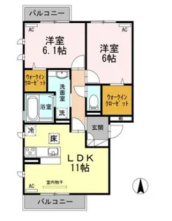 アルページュ大森 A棟【1階】の間取り