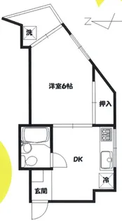 飯島コーポ【2階】の間取り