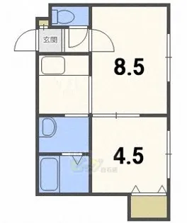 ガーデンヴィラ本通【2階】の間取り