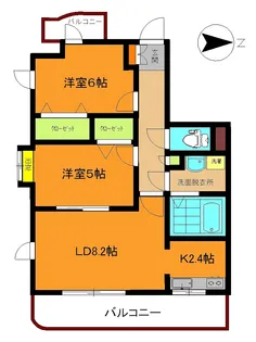 サンヴァーリオ虎丸【9階】の間取り