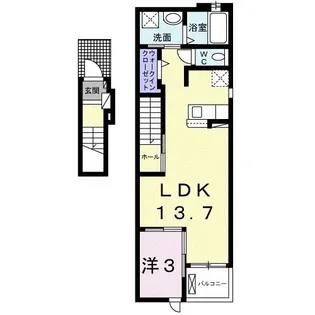 メゾンパークB【2階】の間取り