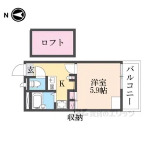 レオパレス武庫川【1階】の間取り