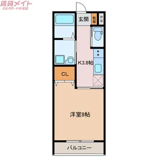 S・GRANDE A棟【2階】の間取り