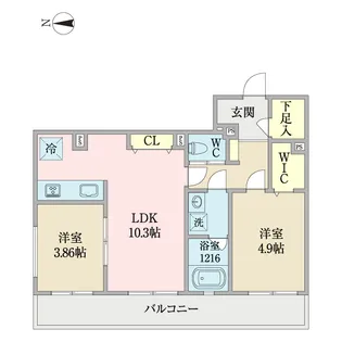 Jブラン北綾瀬【1階】の間取り