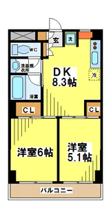M&M【4階】の間取り