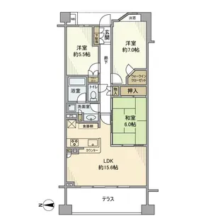 アークプラザ宮前平【1階】の間取り