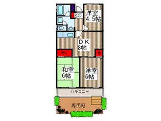 セントエルモ武蔵浦和【1階】の間取り