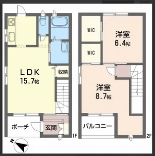 ふぁみりありんくうAの間取り