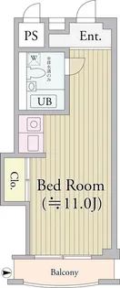 パークグレース新宿【11階】の間取り