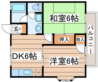 アメニティハイツB棟【1階】の間取り