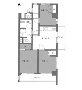 ハイネス中野【2階】の間取り