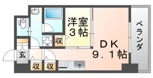 小西マンション【6階】の間取り